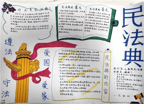 民法典手抄报 民法典手抄报